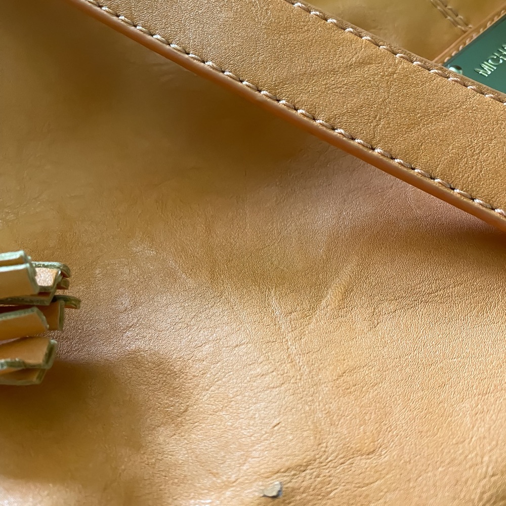 MICHAEL KORS BURNT ORANGE HOBO LEATHER BAG - Picture 2 of 7